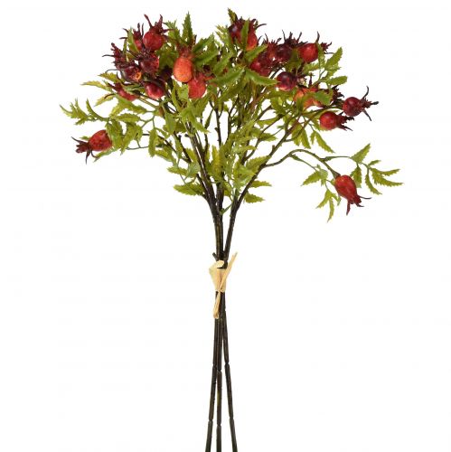 Artikel Hyben dekoration røde kunstige hybengrene 48 cm 3 stk