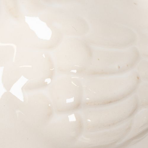 Artikel Kyllingefigur, blankglaseret, til moderne boligindretning, 17 cm, 2 stk.