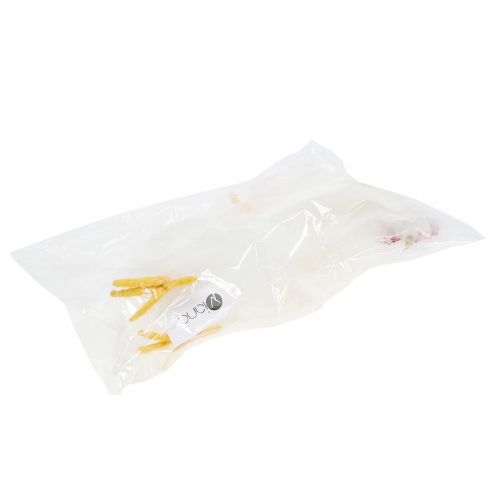 Floristik24 Hanehøne med fjer hvid 17cm, 21cm 2stk