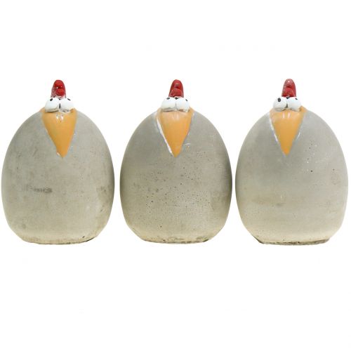 Floristik24 Dekorativ figur pik beton 12 cm 3stk