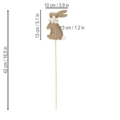 Artikel Påskehare-dekorationsfigur til forårsdekorationer og sæsonbestemte detaljer, 42 cm, 8 stk.