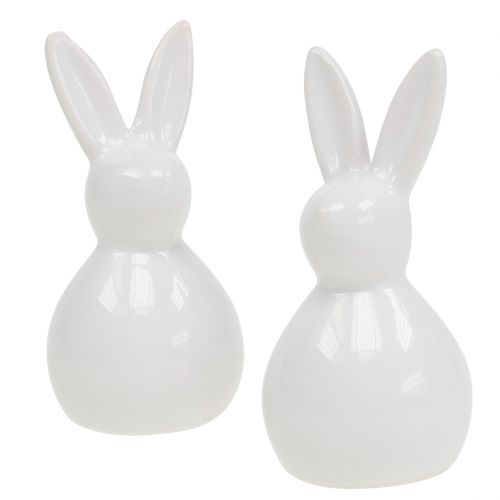 Bunny keramisk hvid 7,5 cm 6stk | Floristik24.dk