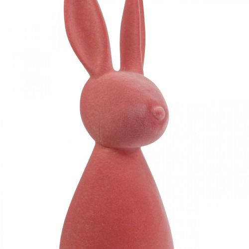 Artikel Deco Bunny Deco Easter Bunny Flocked Orange Abrikos H69cm