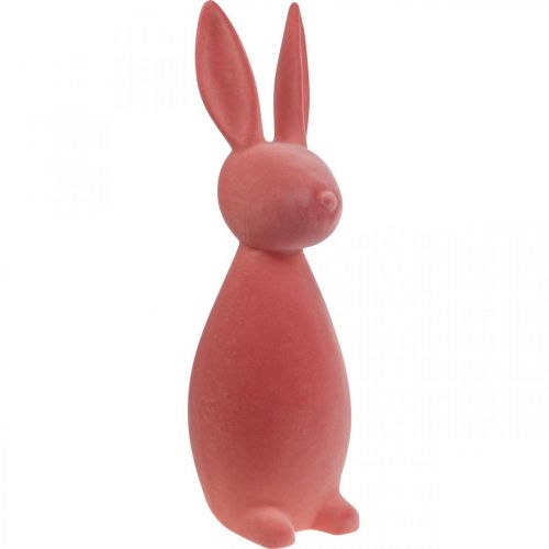 Floristik24 Deco Bunny Deco Easter Bunny Flocked Orange Abrikos H69cm