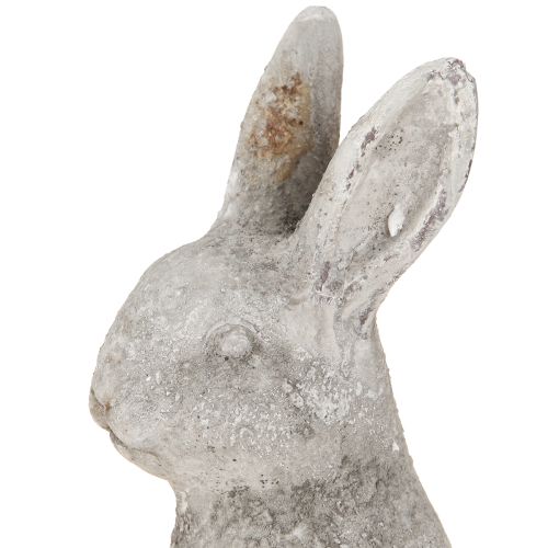 Artikel Siddende påskehare keramik antik grå 13×10×22 cm