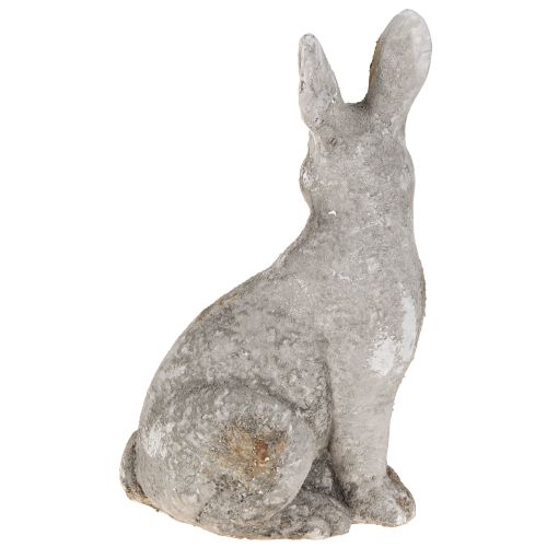 Artikel Siddende påskehare keramik antik grå 13×10×22 cm