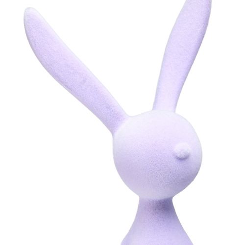 Floristik24 Kanttaburet Bunny Flocked Easter Bunny Sitting – 2. valg – lilla 56cm
