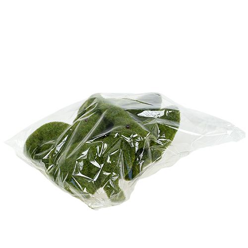 Floristik24 Kanin sidder grøn flokeret H13.5cm 4stk