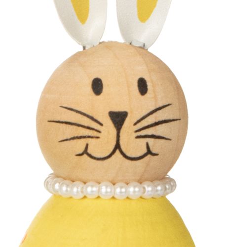 Artikel Dekorative kaninfigurer i æggedesign til forårsagtig boligindretning, 12 cm, 3 stk.