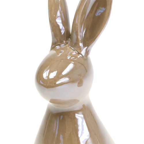 Floristik24 Dekorativ kaninbrun perlemor 15,5cm 2stk