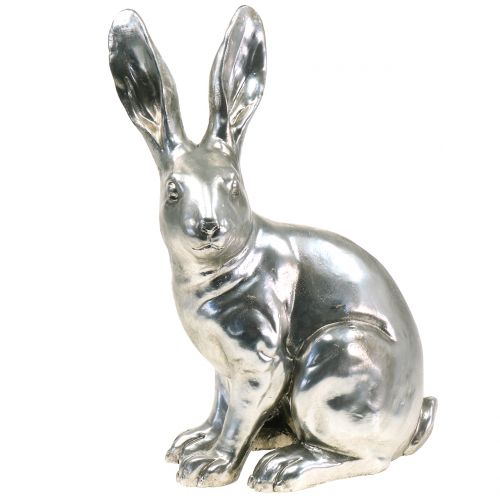 Floristik24 Dekorativt bunny sølv H36cm