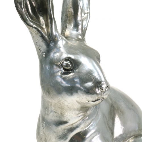 Artikel Dekorativt bunny sølv H36cm