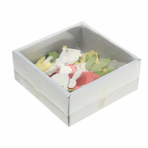 Floristik24 Streudeko påskehare træ 5,2 cm 40stk assorteret