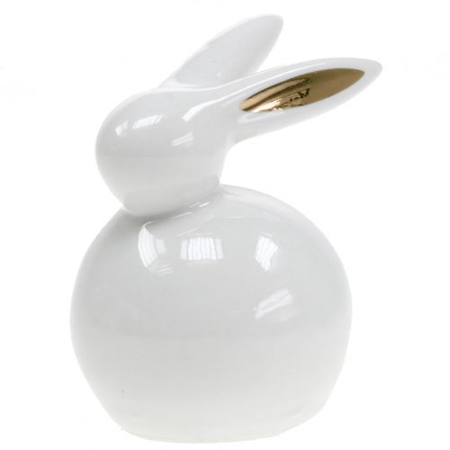 Floristik24 Påskefigur kanin hvidguld 8,5 cm 4stk