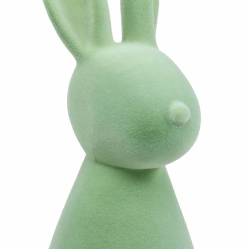 Floristik24 Påskedekoration bunny 47cm grøn flok påskehare dekoration figur påske