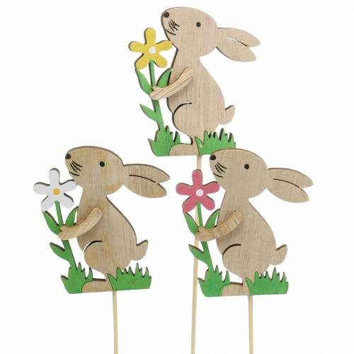 Floristik24 Blomsterpropkanin lavet af træ 9cm 12 stk