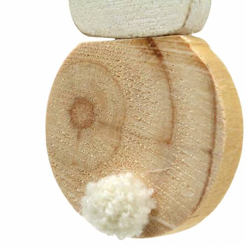 Floristik24 Påskehare til ophængning af creme, naturtræ assorteret H10,5cm 8 stk