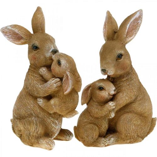 Floristik24 Kanin dekoration figurer kanin familie påske dekoration H11,5cm 2 stk