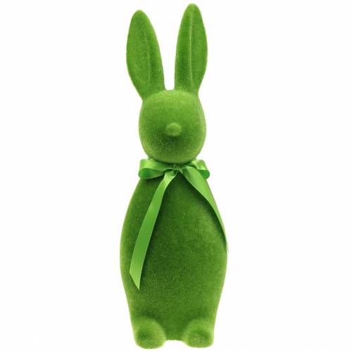 Floristik24 Bunny flocked grøn H49cm