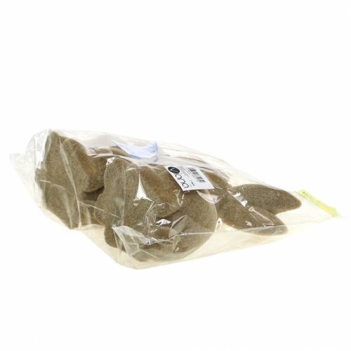 Artikel Påskepynt kanin siddende flokket brun H19cm 2 stk