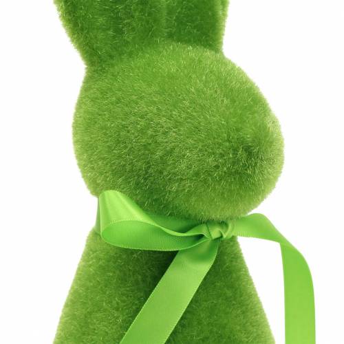 Floristik24 Bunny flocked grøn 30cm 2stk