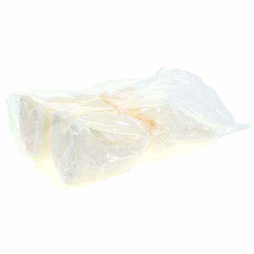 Floristik24 Bunny flocked hvid creme H30cm 2stk