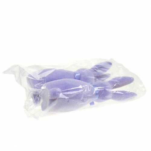 Floristik24 Bunny floket lilla lilla H30cm 2stk