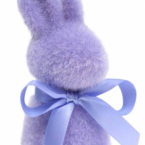 Floristik24 Bunny floket lilla lilla 16 cm 4stk