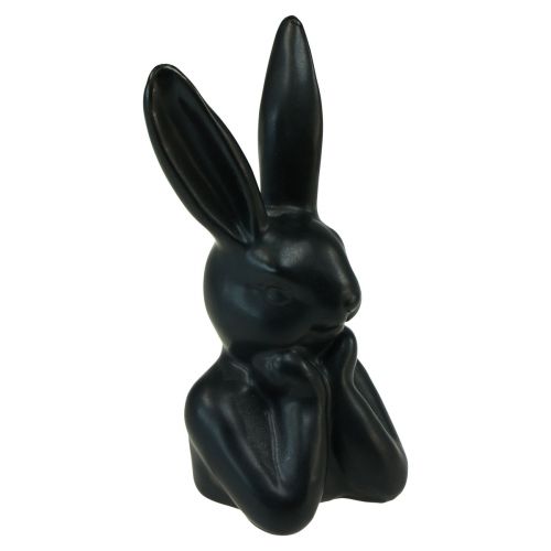 Floristik24 Kanin tænkende kanin buste sort 7×6×15cm