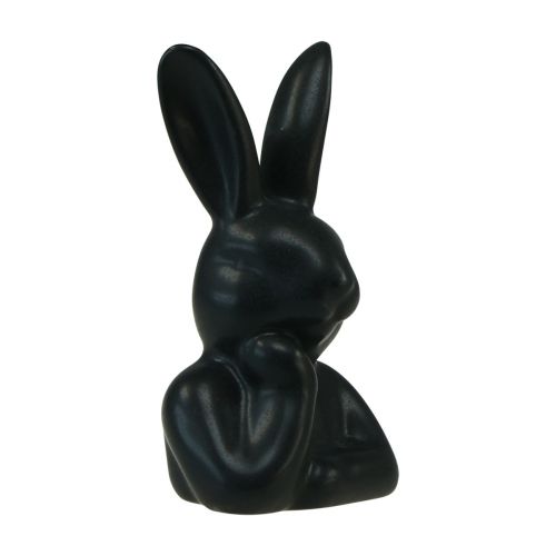 Floristik24 Kanin tænkende lille kanin buste sort 6×4×10,5cm