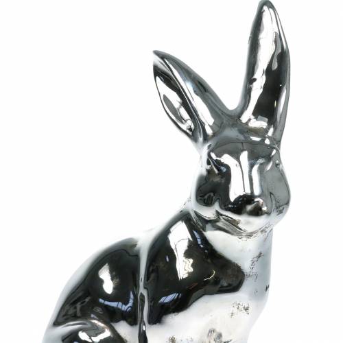 Artikel Kanin sølv antik H35cm Stor dekorativ kanin til butiksvinduer