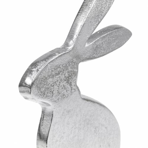 Floristik24 Bunny Sølv Metal Træ Base Påskehare Dekoration Påske
