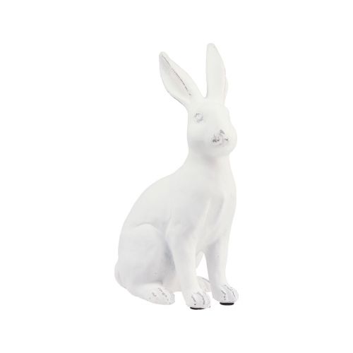 Floristik24 Kanin siddende dekorativ kanin påskedekoration hvid kunststen H22cm
