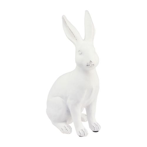 Artikel Kanin siddende dekorativ kanin påskedekoration hvid kunststen H22cm