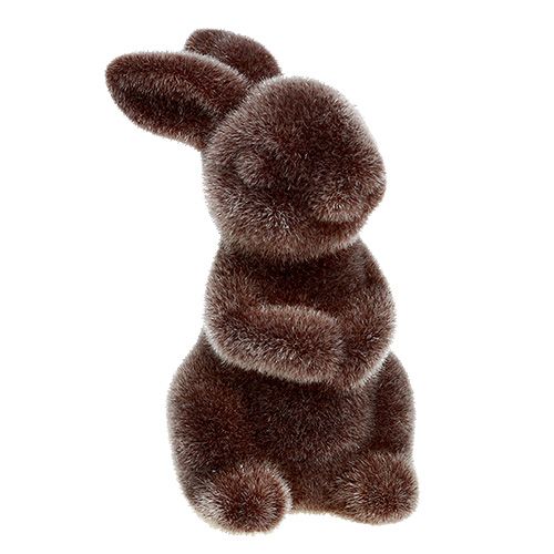 Floristik24 Bunny brown 5cm flocked 2stk