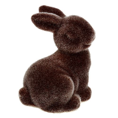 Floristik24 Bunny brown 5cm flocked 2stk