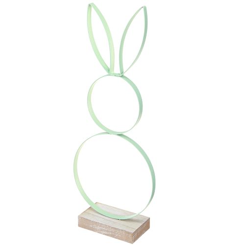 Artikel Kanin Dekoration Metal Træ Naturlig Gul Mint Pink H28cm 3 Stk