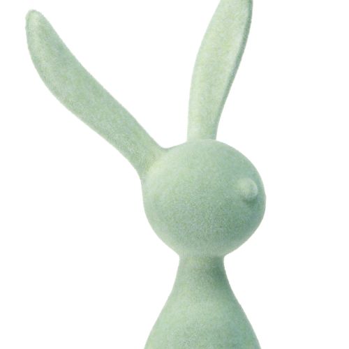 Floristik24 Rabbit Edge Taburet Påskehare flokket – 2. valg – Grøn Brun 28cm 3 stk.