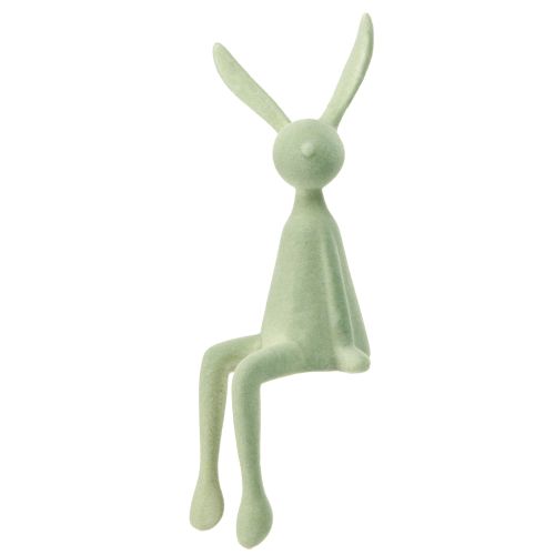 Floristik24 Rabbit Edge Taburet Påskehare flokket – 2. valg – Grøn Brun 28cm 3 stk.