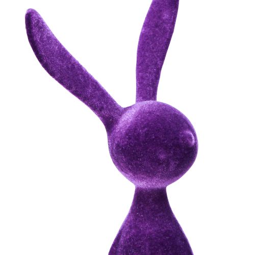 Artikel Bunny Edge Taburet Påskehare flocket lilla lilla – 2. valg – 28 cm 3 stk.