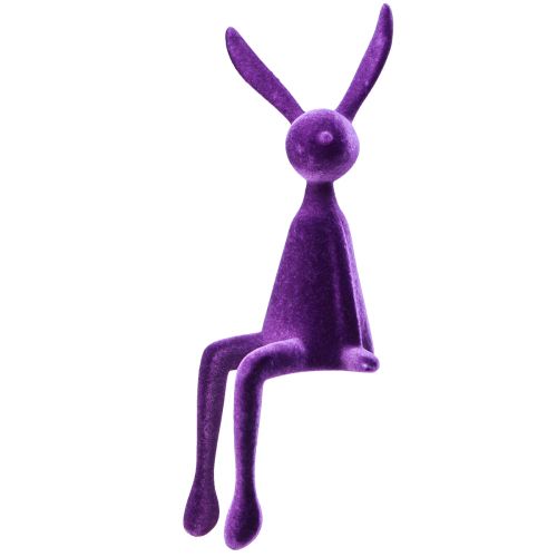Artikel Bunny Edge Taburet Påskehare flocket lilla lilla – 2. valg – 28 cm 3 stk.