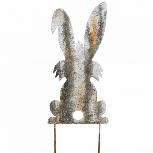 Floristik24 Påske dekoration kanin til at holde rust rust birk udseende metal 16,5 × 32 cm