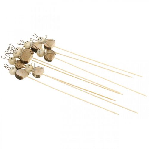 Floristik24 Bunny flower prop træ rust Påskehare dekoration natur 8cm 8 stk
