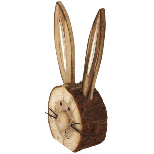 Floristik24 Kaninhoved lavet af træ natur 11cm - 12cm 6stk