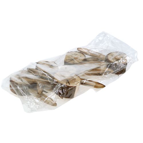 Floristik24 Kaninhoved lavet af træ natur 11cm - 12cm 6stk