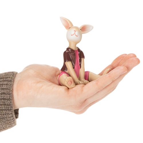 Artikel Påskeharefigursæt, sød borddekoration til påske og forår, 9 cm, 4 dele