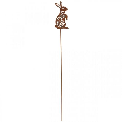 Artikel Havespil Rust Bunny Blomstermønster Havedekoration påske 9×15cm