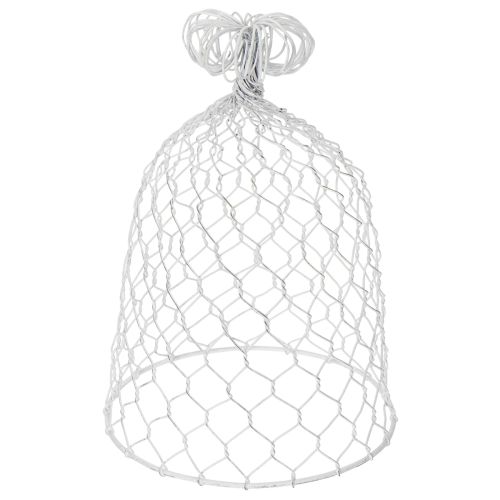 Vintage trådklokke til rustik bordpynt i landlig stil, 23 cm