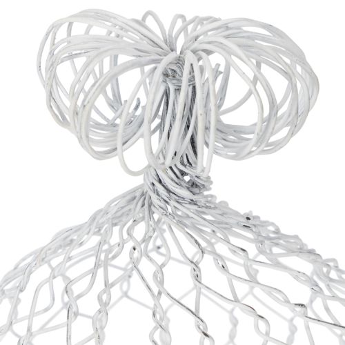 Artikel Vintage trådklokke til rustik bordpynt i landlig stil, 23 cm