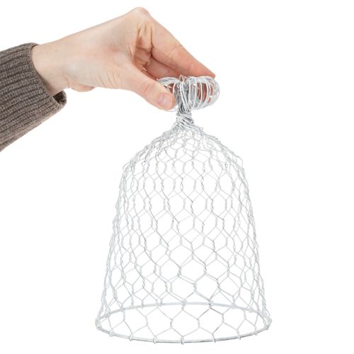 Artikel Vintage trådklokke til rustik bordpynt i landlig stil, 23 cm